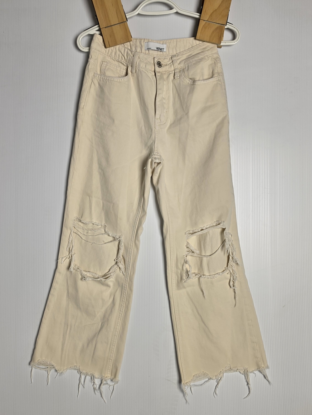 VERVET Cream High-Rise Jeans